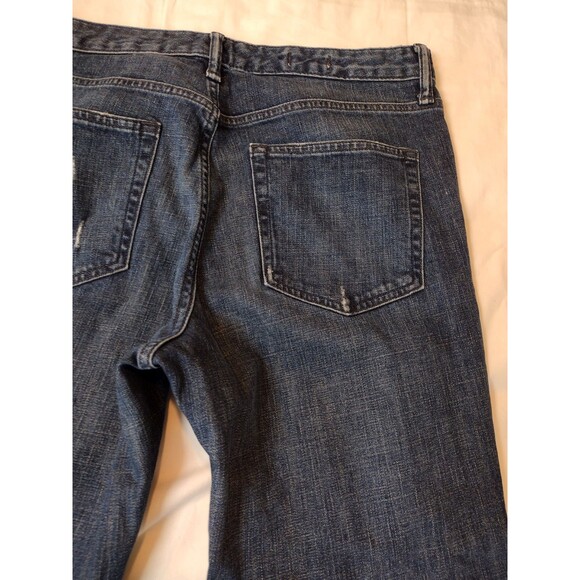 Vintage Gap 1969 Real Straight Distressed Ripped Blue Jeans 100% Cotton 32T - Picture 13 of 16